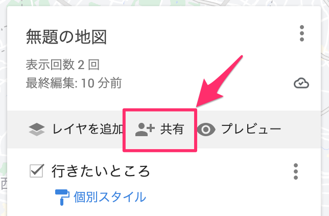 共有メニュー