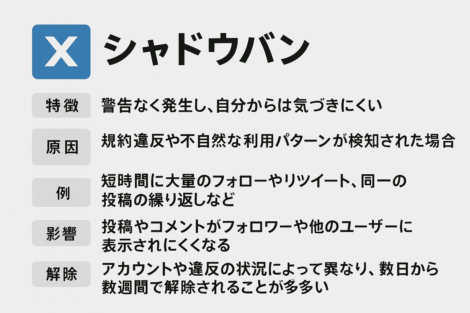 シャドウバンについて